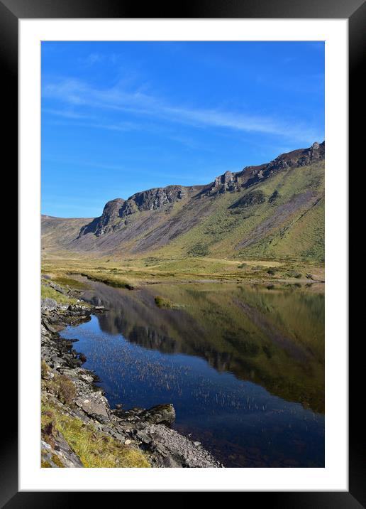 Annascaul Lake Framed Mounted Print by barbara walsh