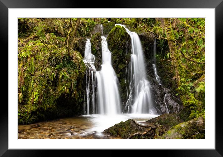 Aberfforest Waterfall Framed Mounted Print by Nick Hunt
