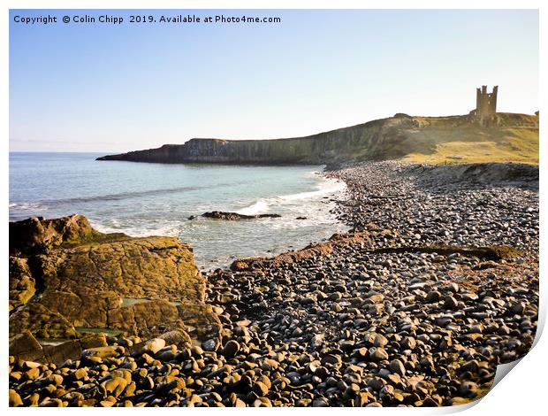 Dunstanburgh in Spring sunshine Print by Colin Chipp