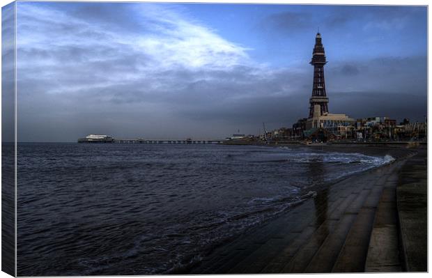 Blackpool North Pier & Tower Canvas Print by Rob Hawkins