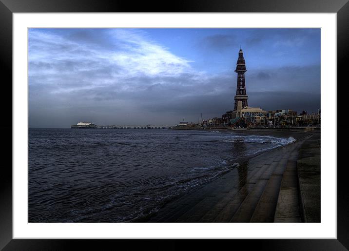 Blackpool North Pier & Tower Framed Mounted Print by Rob Hawkins