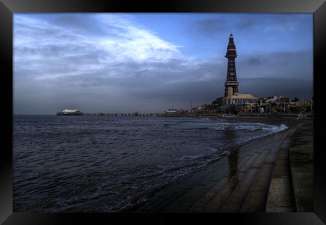 Blackpool North Pier & Tower Framed Print by Rob Hawkins