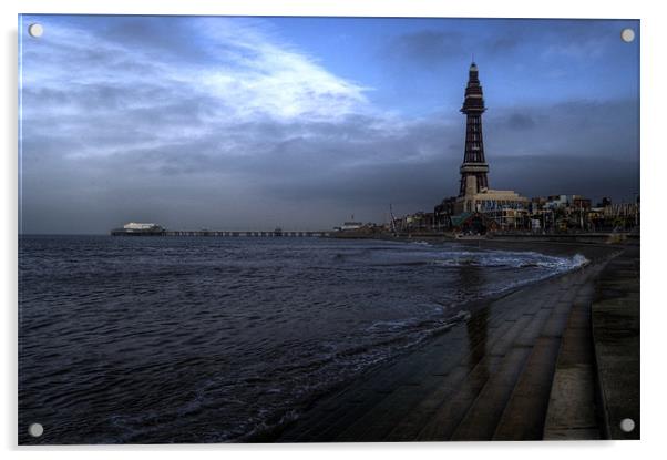 Blackpool North Pier & Tower Acrylic by Rob Hawkins