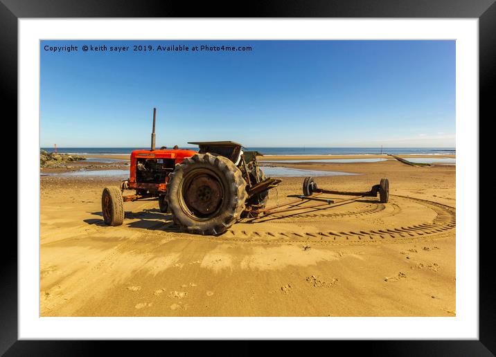 Nuffield 60 Tractor Skinningrove Framed Mounted Print by keith sayer