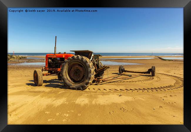 Nuffield 60 Tractor Skinningrove Framed Print by keith sayer