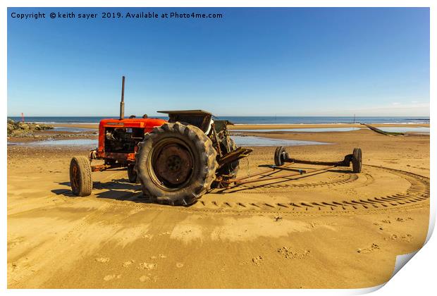Nuffield 60 Tractor Skinningrove Print by keith sayer