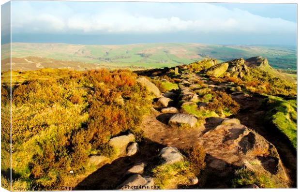 Golden Hour on The Roaches Canvas Print by Colin Chipp