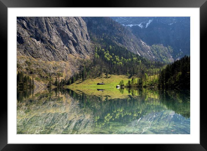 Lake Obersee Framed Mounted Print by John Stuij