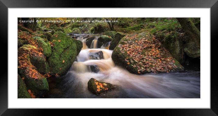 Wyming Brook Panoramic Framed Mounted Print by K7 Photography