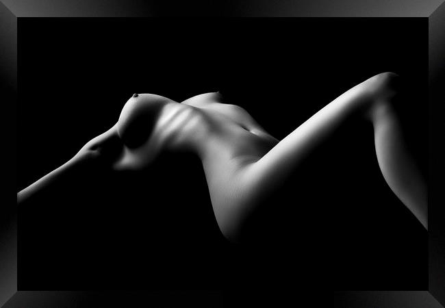 Nude woman bodyscape 26 Framed Print by Johan Swanepoel