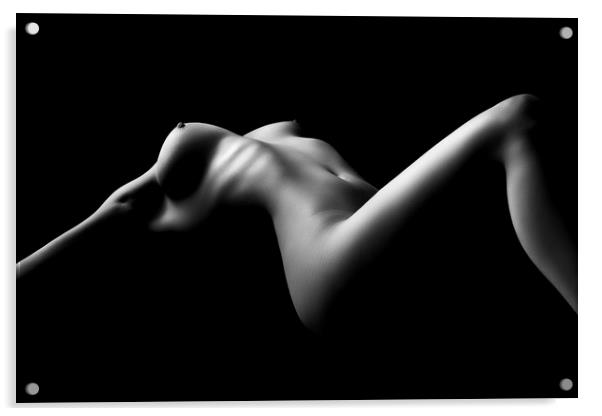Nude woman bodyscape 26 Acrylic by Johan Swanepoel