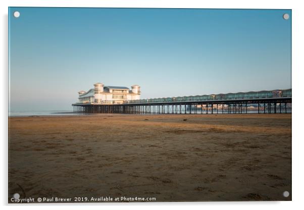 Weston Super Mare Grand Pier Acrylic by Paul Brewer