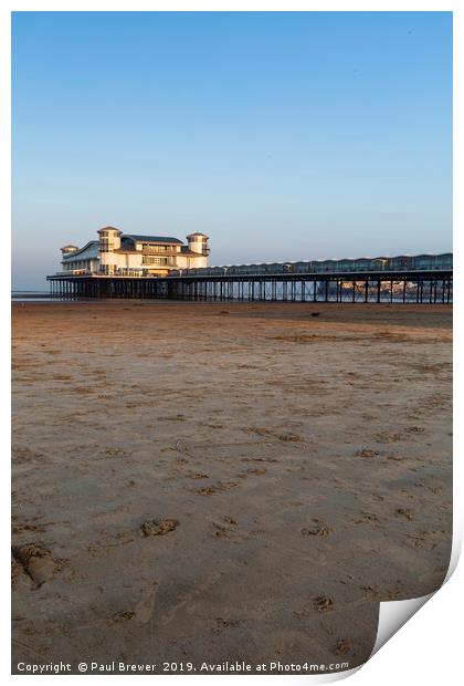Weston Super Mare Grand Pier Print by Paul Brewer