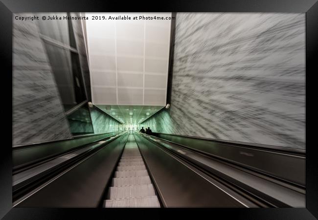 Into The Green Light Framed Print by Jukka Heinovirta