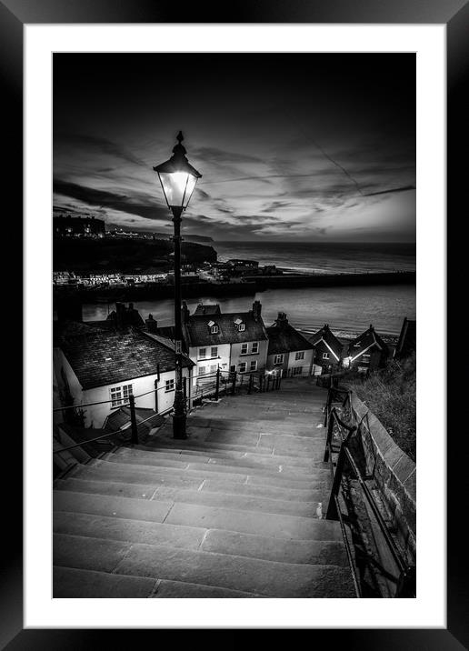 199 steps Whitby  Framed Mounted Print by chris smith
