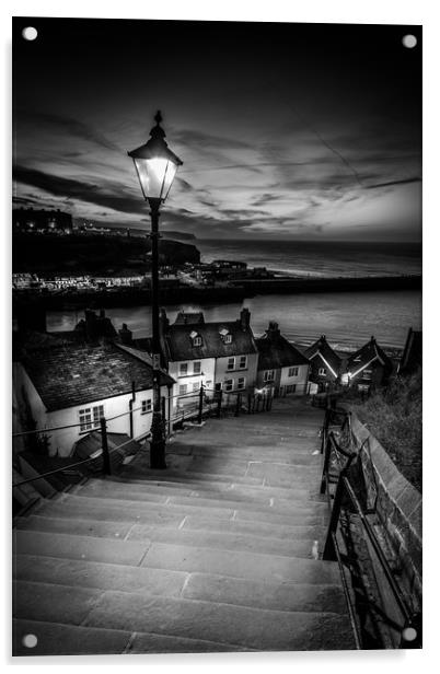 199 steps Whitby  Acrylic by chris smith