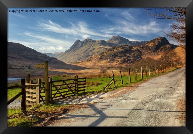 Peter CThe Langdale Pikesonnolly Framed Print by Peter Stuart