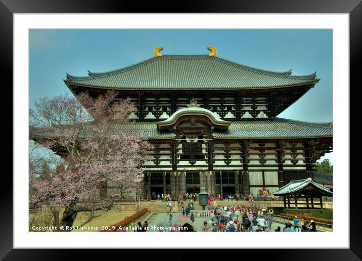 Nara Temple  Framed Mounted Print by Rob Hawkins