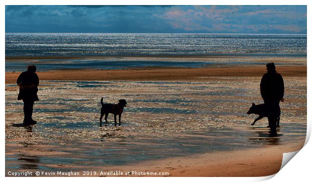 Joyful Pup's Seaside Adventure Print by Kevin Maughan