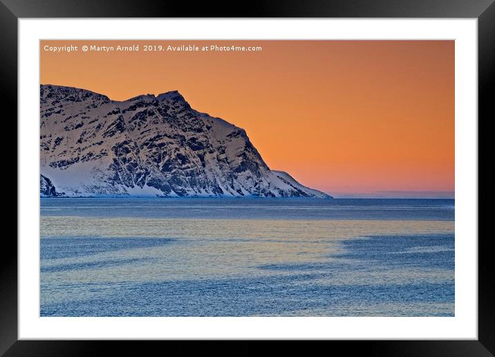 Arctic Sunset in Skjervoy Norway Framed Mounted Print by Martyn Arnold