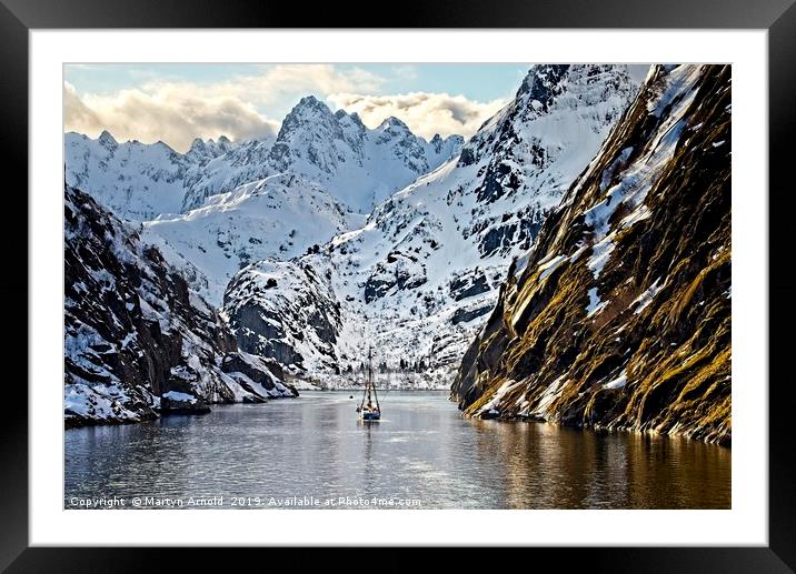 Entering Trollfjord Norway Framed Mounted Print by Martyn Arnold