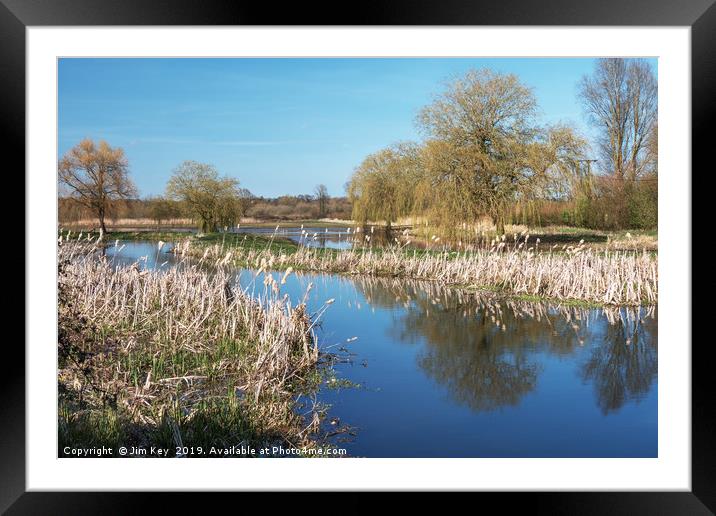 The River Wensum Norfolk Framed Mounted Print by Jim Key