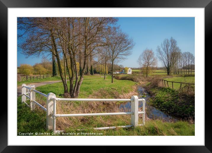 Road to the Bintry Water Mill Norfolk Framed Mounted Print by Jim Key