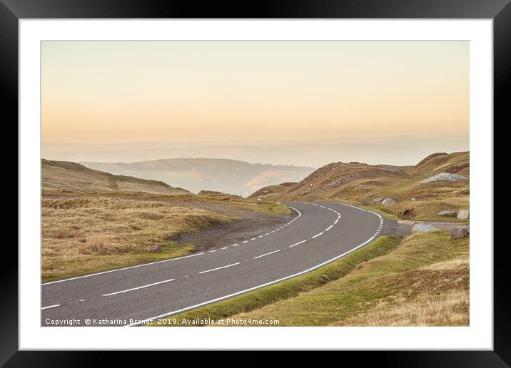 Lonesome Road in the Brecon Beacons Framed Mounted Print by KB Photo