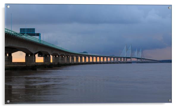 The Severn Bridge Acrylic by CHRIS BARNARD