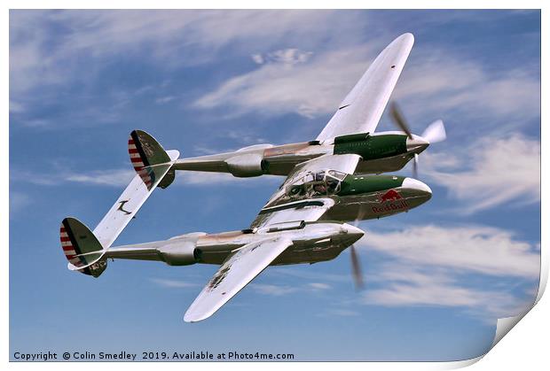 The Flying Bulls P-38 N25Y 44-53254 Print by Colin Smedley