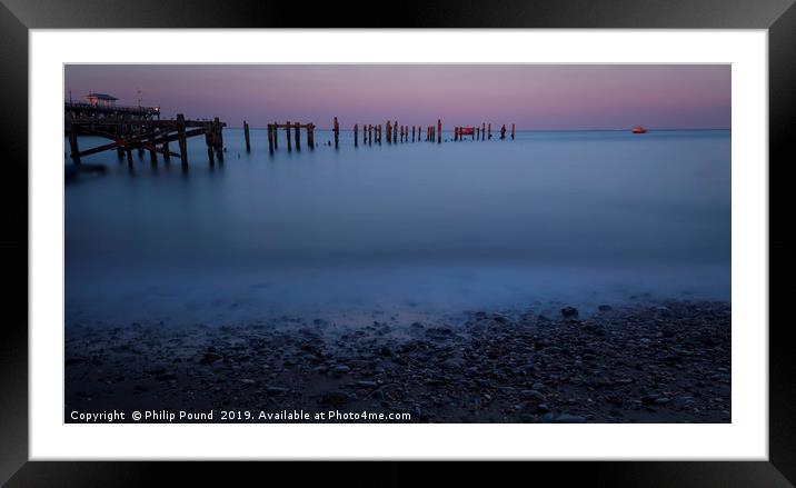 Swanage Beach in Dorset Framed Mounted Print by Philip Pound