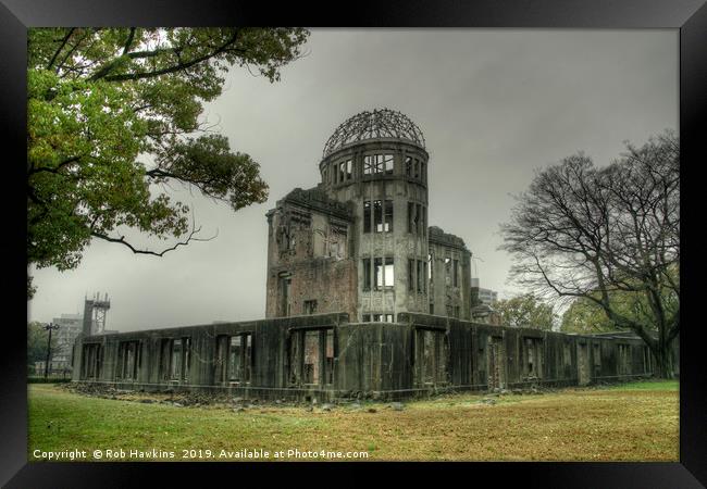 Hiroshima Atomic Dome  Framed Print by Rob Hawkins