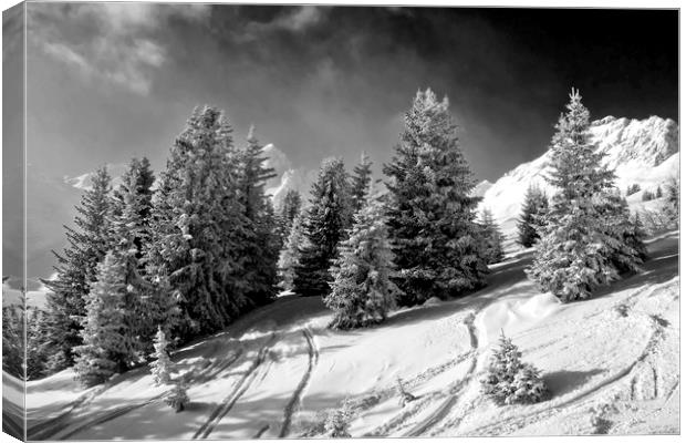 Courchevel 1850 3 Valleys Alps France Canvas Print by Andy Evans Photos