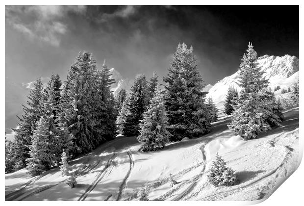 Courchevel 1850 3 Valleys Alps France Print by Andy Evans Photos