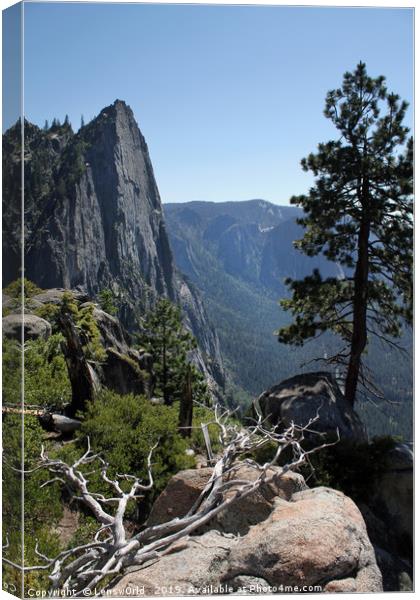 Hiking through Yosemite National Park Canvas Print by Lensw0rld 