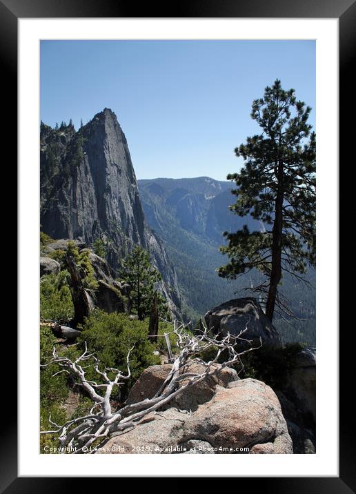 Hiking through Yosemite National Park Framed Mounted Print by Lensw0rld 