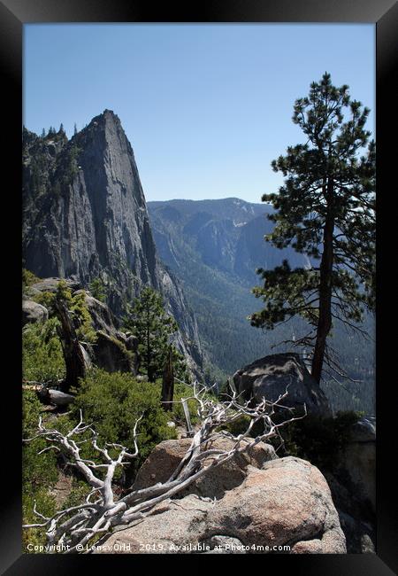 Hiking through Yosemite National Park Framed Print by Lensw0rld 