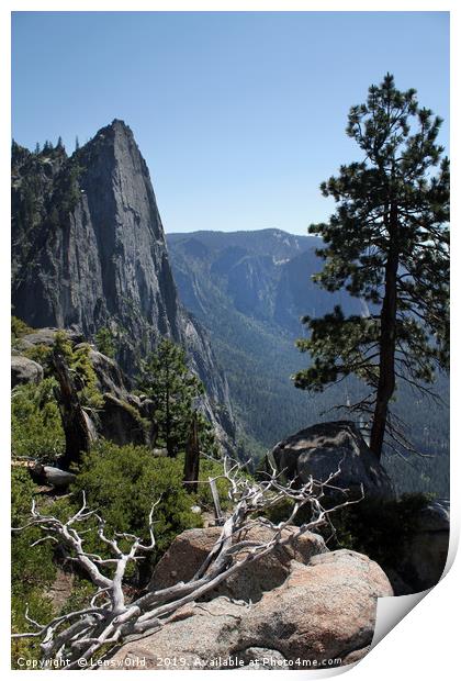 Hiking through Yosemite National Park Print by Lensw0rld 