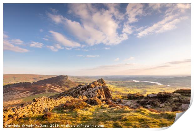 The Roaches and Hen Cloud Print by Andy McGarry