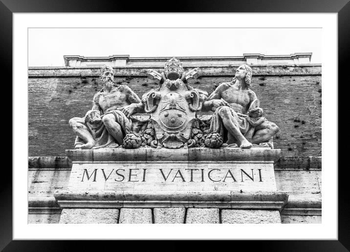 The Vatican Museum entrance, Rome Framed Mounted Print by Naylor's Photography