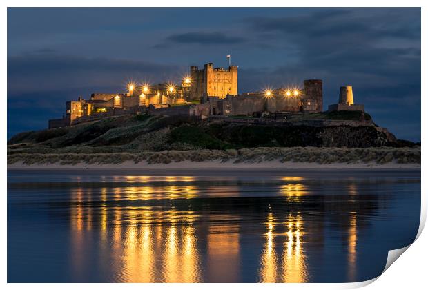 Twilight at the Castle Print by Naylor's Photography