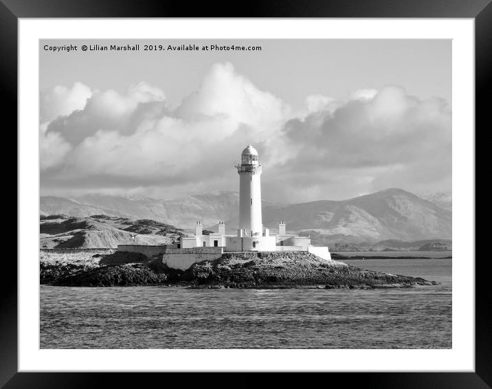 Lismore Lighthouse. Framed Mounted Print by Lilian Marshall