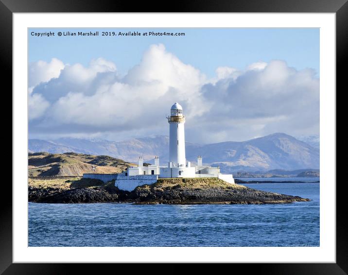 Lismore Lighthouse, Oban, Framed Mounted Print by Lilian Marshall