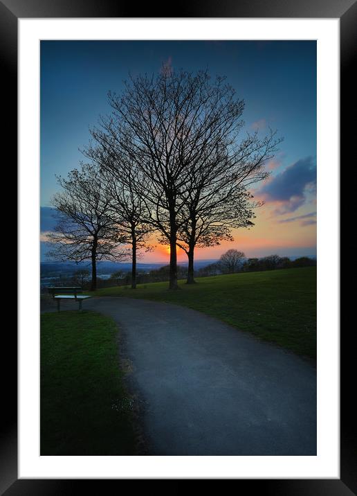Sunset at Ravenhill park Framed Mounted Print by Leighton Collins