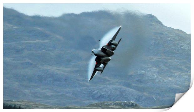 F15C pulling G in Wales 2018 Print by Philip Catleugh