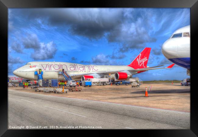 Virgin Atlantic Boeing 747 Framed Print by David Pyatt