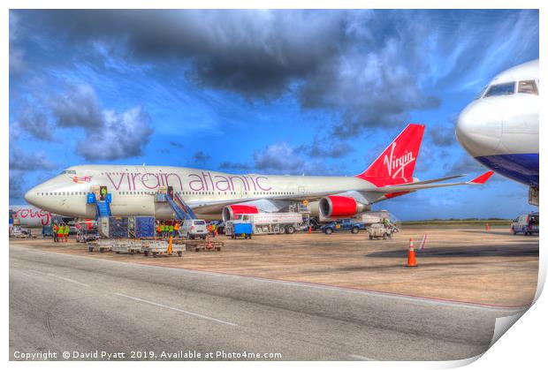 Virgin Atlantic Boeing 747 Print by David Pyatt