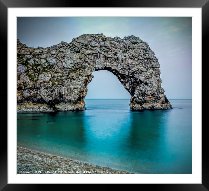Durdle Door in Dorset Framed Mounted Print by Philip Pound