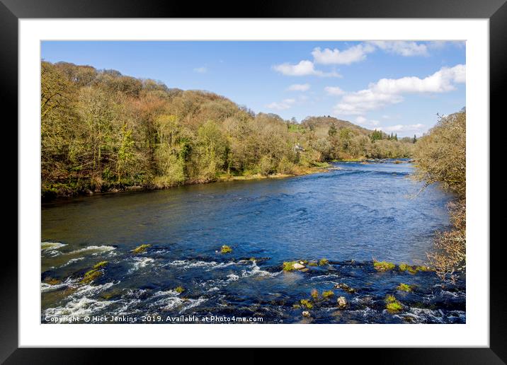 The River Wye near Erwood in Powys Framed Mounted Print by Nick Jenkins