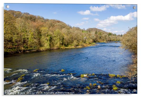 The River Wye near Erwood in Powys Acrylic by Nick Jenkins